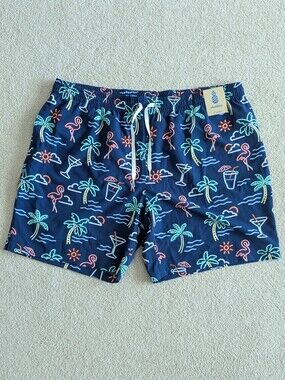 NWT Chubbies Men's Neon Lights Swim Shorts 7" Inseam Sz 3XL